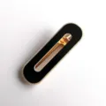 Minimalist black and white acrylic hair clip detail, elegant oval barrette for daily wear. - S316 / Rounded Rectangle Black