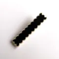 Black and white acrylic hair clip with wavy design, elegant sweet side clip for daily wear. - S316 / Floral Edge Black