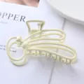 Metal hair claw clip detail, cute rabbit design, hollow out style, elegant hair accessory. - Rabbit Head Back Style (83#) / 8.9CM / Cream