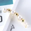 Korean style minimalist pearl rhinestone banana clip elegant hair styling tool for women - 13# Pearl Rhinestone Banana Clip