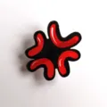 Cute anime anger symbol acrylic hairpin funny red black bangs side clip sweet hair accessory - S316 / Angry Emoji