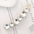 Korean style rhinestone banana clip hair accessory, sparkling crystal ponytail styling hair pin. - 1# White/Clear