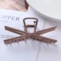 Matte finish geometric hair claw clip for women stylish daily updo hair styling accessory - Cross Hollow Style (101#)