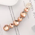 Rhinestone banana hair clip for women, sparkling gold crystal pony tail holder styling tool. - 2# Champagne / 10.7cm Rhinestone Banana Clip