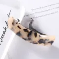 Acrylic tortoiseshell curved spring hair clip, chic minimalist fashion barette for elegant hairstyling. - Style 6 Spring Clip