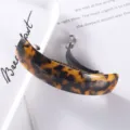 Korean style acrylic curved spring hair clip, fashionable tortoiseshell hair accessory for women. - 7# Spring Clip