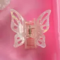 Transparent Pearl Butterfly Hair Claw Clip, Cute Acrylic Hair Accessories for Women - 22# Translucent White Pearlescent Cutout Butterfly Claw Clip