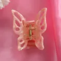 Pink acetate butterfly hair claw clip elegant marble hair accessory for women daily styling - 23# Pink Marble Cutout Butterfly Claw Clip