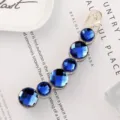 Blue rhinestone banana clip minimalist hair accessory for women ponytail styling clear resin design - Blue / 10.7cm Rhinestone Banana Clip