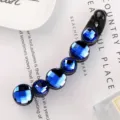 Blue rhinestone banana clip hair accessory for women ponytail styling chic simple design - 7# Blue
