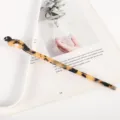 Minimalist tortoiseshell acetate hair stick, elegant hollow vintage hairpin for women hair buns. - Beige