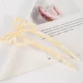 Beige acetate butterfly hair fork detailed view, elegant hollow hair accessory pin. - Yellow Butterfly Hair Fork (S424) / 11.5cm