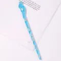 Blue acetate hair stick, hollow design, stylish Chinese style hair pin for elegant buns. - 7# Hollow Hair Stick / 17.9cm / Cyan