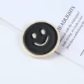 Black and white acrylic smiley face hair clip, stylish minimalist cute fringe side hair pin. - Single Smiley Face Style (26#)
