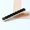 Chic black and white wavy hair clip, elegant acrylic side hairpin for daily styling. - Wavy Scalloped Style (12#)