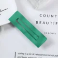 Green matte rectangular hair clip elegant hair accessory for women daily casual fashion styling - 12# Rectangle Style (Matte Green)