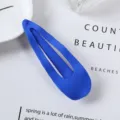 Klein Blue waterdrop hair clip for women, stylish minimalist metal duckbill hairpin accessory. - 6# Water Drop Style (Klein Blue)