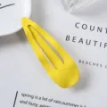 Yellow teardrop hair clip matte duckbill hairpin cute fringe side clip daily hair accessories - 1# Water Drop Style (Yellow)