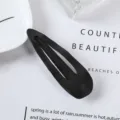 Matte black waterdrop hair clip detail, minimalist hairpin for daily styling and elegant chic look. - 8# Water Drop Style (Matte Black)