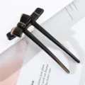 Elegante Haarnadel aus Azetat mit Schleife, modischer Dutt-Haarstab für Alltag und Cosplay. - Kaffeebraun
