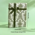 Elegante confezione regalo verde con nastro, packaging perfetto per gioielli e regali speciali. - Stile Scatola Regalo Bianca Verde (MS533-4) / 16cm x 12cm