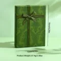 Scatola regalo verde con nastro elegante, confezione perfetta per gioielli e piccoli regali. - Stile Scatola Regalo Verde (MS533-2) / 16cm x 12cm