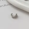 Silver zircon ear cuff, minimalist style, stylish and versatile variant for daily wear. - Snowflake Ear Clip (Single Piece)
