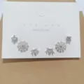 Set de 6 pendientes de tuerca con forma de araña plateados con brillantes para mujer. - Pendientes de botón de araña pequeña