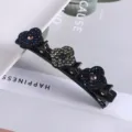 Mehrschichtige Strass Blumen Haarklammer elegante Entenschnabel Haarnadel für Damen Styling. - #2 Doppelschichtige Strass-Entenschnabelklemmen fürs Flechten