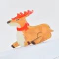 Cute Reindeer Acrylic Hair Claw Clip Christmas Holiday Animal Hair Accessory for Women - Elk