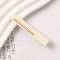 Minimalist resin hair clip with gold stripe, elegant duckbill clip for daily styling. - 5#