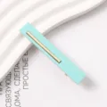 Minimalist light blue resin hairpin with gold metal inlay elegant hair clip for women - Size 9