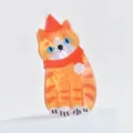 Cute Christmas orange cat acrylic hair claw clip, creative holiday hair accessory for women. - Orange Cat