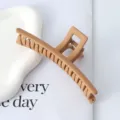 Pinza de pelo mate grande para cabello grueso, diseño hueco para peinados elegantes. - 3# Beige Mate