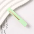 Light green resin hair clip variant, stylish candy color duckbill barrette for daily wear. - 10#
