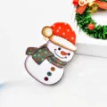 Christmas snowman hair claw clip cute winter holiday hair accessories for women and girls - Red Christmas Hat Snowman