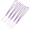 Laccetti viola corti e rotondi per cellulare, confezione da 5 cinturini in poliestere. - Tondo Corto / 10 Pezzi/Confezione (Lunghezza circa 20cm/Diametro 3mm) / Viola