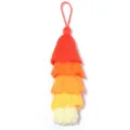 Ciondolo con nappa a 5 strati sfumata in poliestere per accessori per gioielli fai da te - Lunghezza Totale Circa 21cm (1 Pezzo Incluso) / Sfumato Arancione