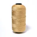 Ijszijde garen spoel voor handbreien, gouden haakgaren koord voor DIY zomerhoeden en kussens - 120 Yards/Rol (1.5mm) / Kaki Geel