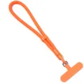 Orange phone wrist lanyard detail, adjustable woven short strap with secure tether tab. - Length 20cm (Without Spacer) Spacer Width 6cm Cord 7mm / Hermès Orange