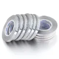Holographic silver ribbon detail showing laser sparkle texture for gift wrapping and balloon tying. - 10 Rolls/Pack / Silver