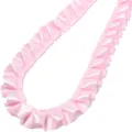 Pink pleated ruffle ribbon trim detail shot, perfect for DIY doll clothes and sewing crafts. - Width: 2.5cm 3 Yards/Pack / Deep Pink