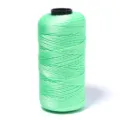 Detailopname van mintgroene ijszijde haakgaren rol voor handgemaakte DIY knutselprojecten. - 120 Yards/Rol (1.5mm) / Aquagroen