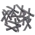 Fiocchi di nastro a quadretti bianchi e neri, accessori per bambole DIY, confezione. - 30 Pezzi/Confezione (Circa 2X3cm) / Nero