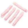 Close-up detail of pink checkered floral fabric bows for DIY hair accessory crafting. - 1x7cm / Pink