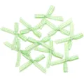 Fiocchi in nastro a quadretti verde e bianco, perfetti per fai-da-te e dettagli di confezione. - 30 Pezzi/Confezione (Circa 2X3cm) / Verde chiaro