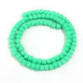Perline cubiche in argola polimerica verde per bracciali collane accessori gioielli fai da te. - 5mm (circa 85 pezzi) / Verde