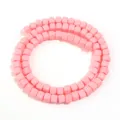 Perline distanziali quadrate rosa vista dettagliata, ideale per bracciali e collane fai da te. - 5mm (circa 85 pezzi) / Rosa chiaro