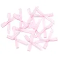 Dettaglio fiocchi nastro quadretti rosa con piccoli fiocchetti fatti a mano per accessori. - 30 Pezzi/Confezione (Circa 2X3cm) / Rosa