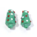 Hand-painted glass Christmas tree beads DIY charm loose accessories for holiday bracelet making - Christmas Tree (14X24mm) / 2 Pcs/Set